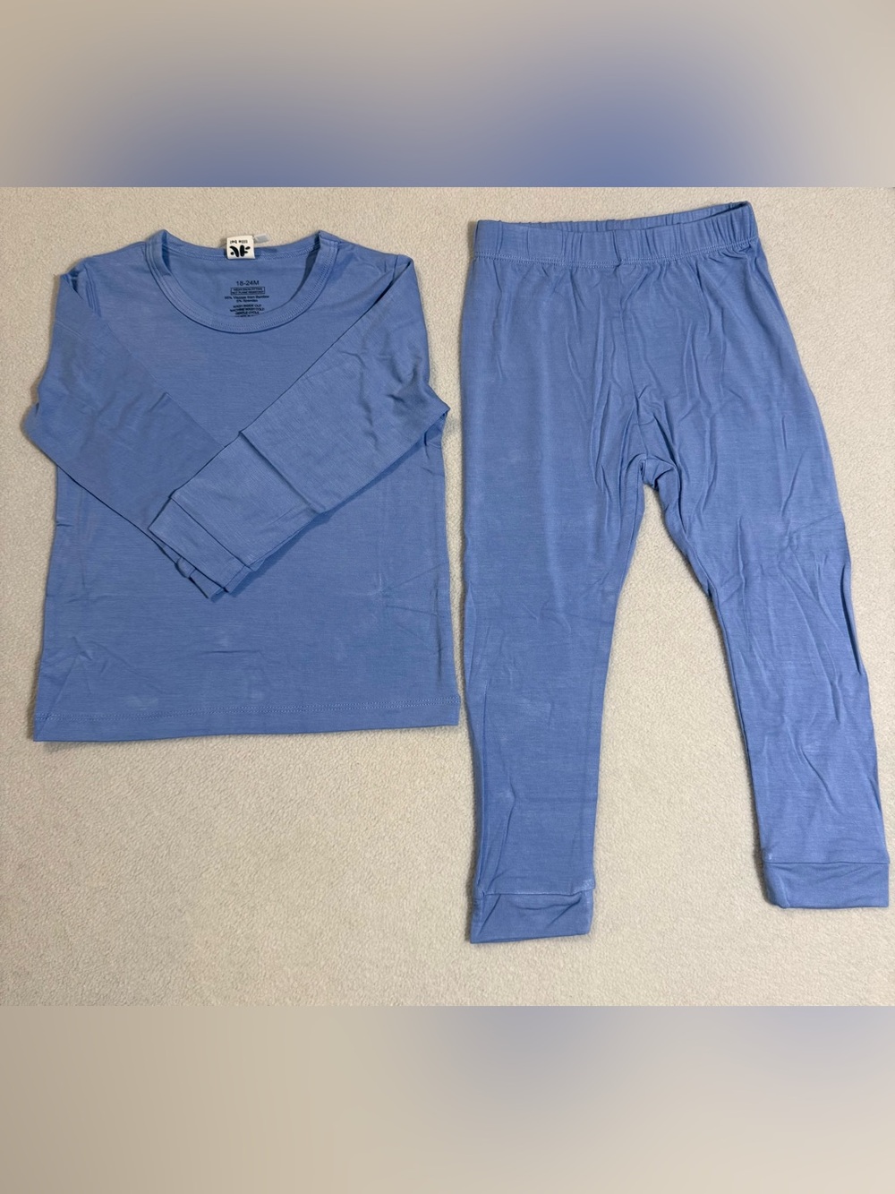 Bamboo - Kids Long Sleeve Pajama Set - Blue